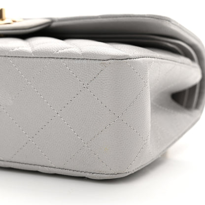 Chanel Caviar Quilted Small Double Flap Grey 10 of 14