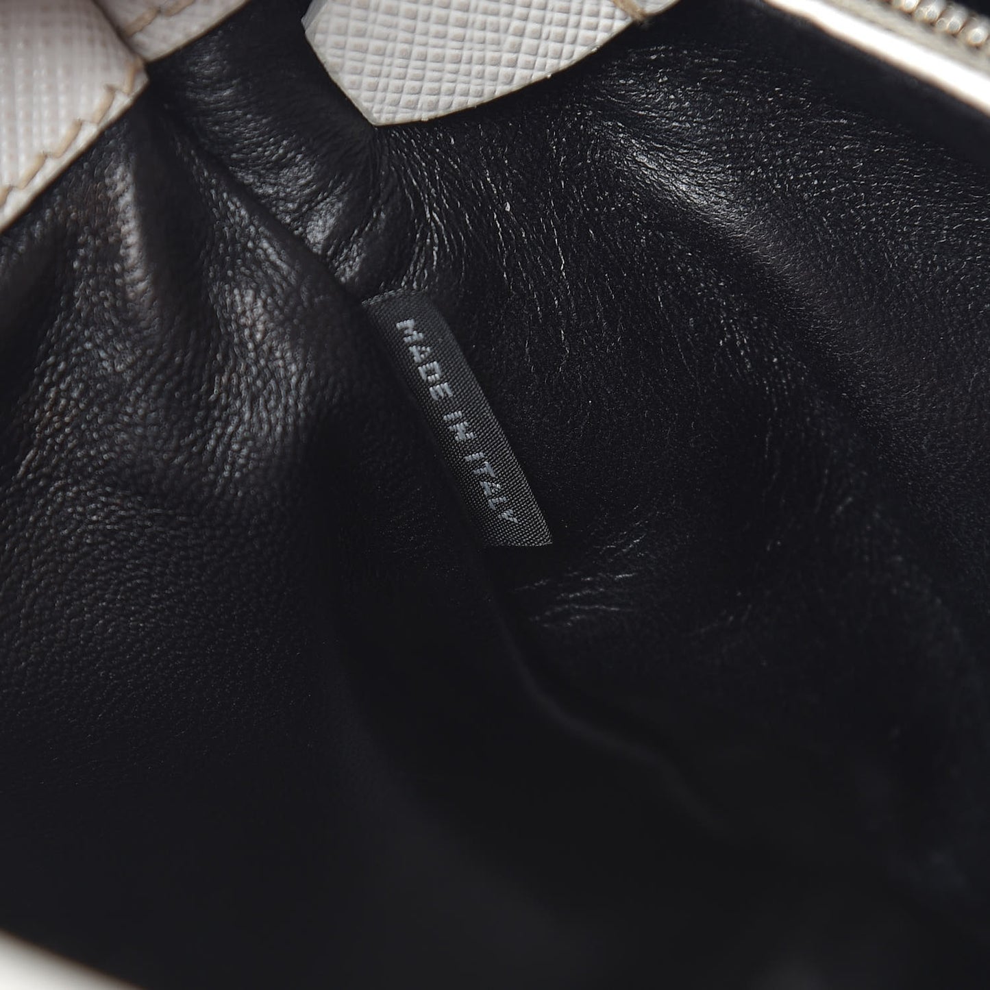 Saffiano Small Galleria Double Zip Tote Talco Black