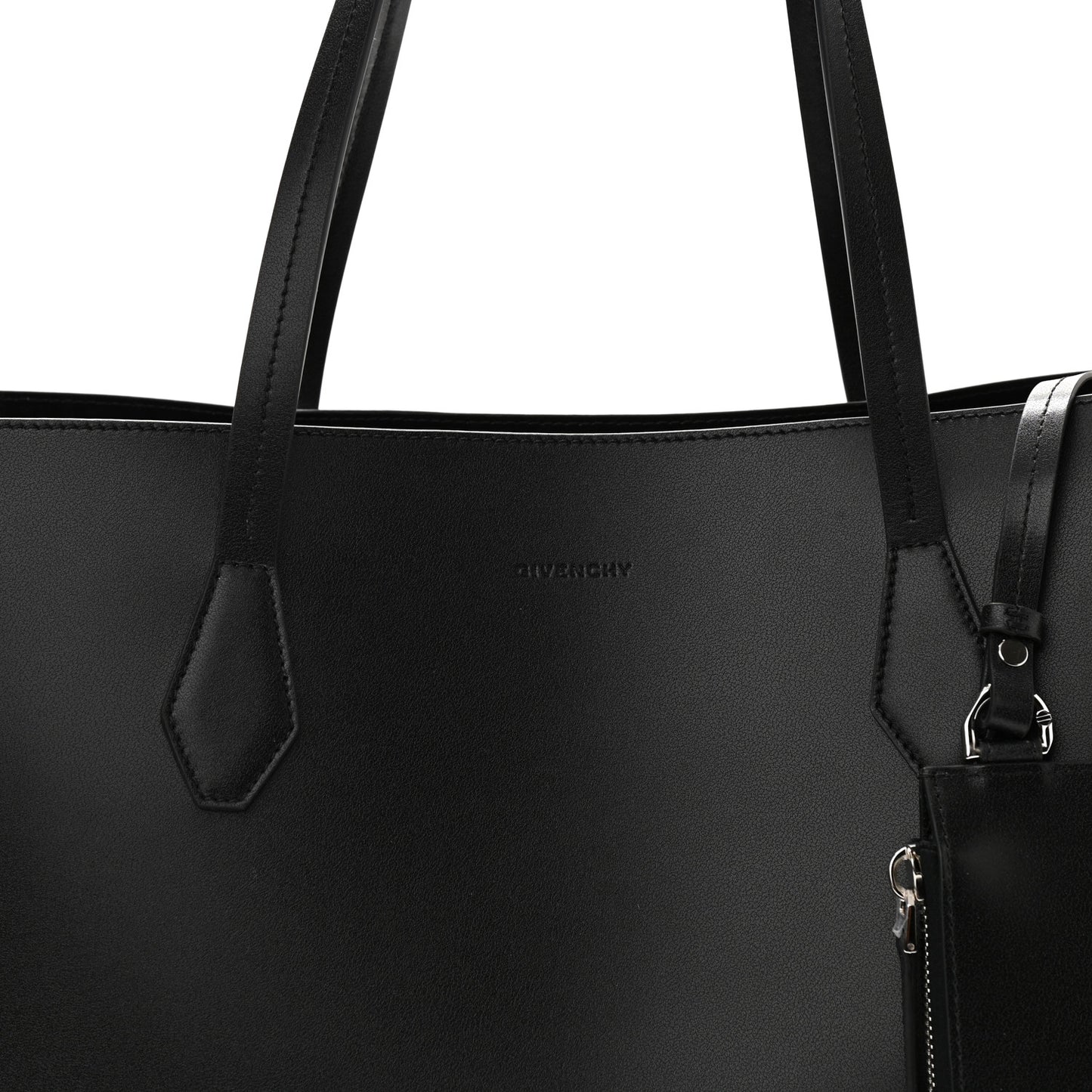 Smooth Calfskin Logo Tote Black