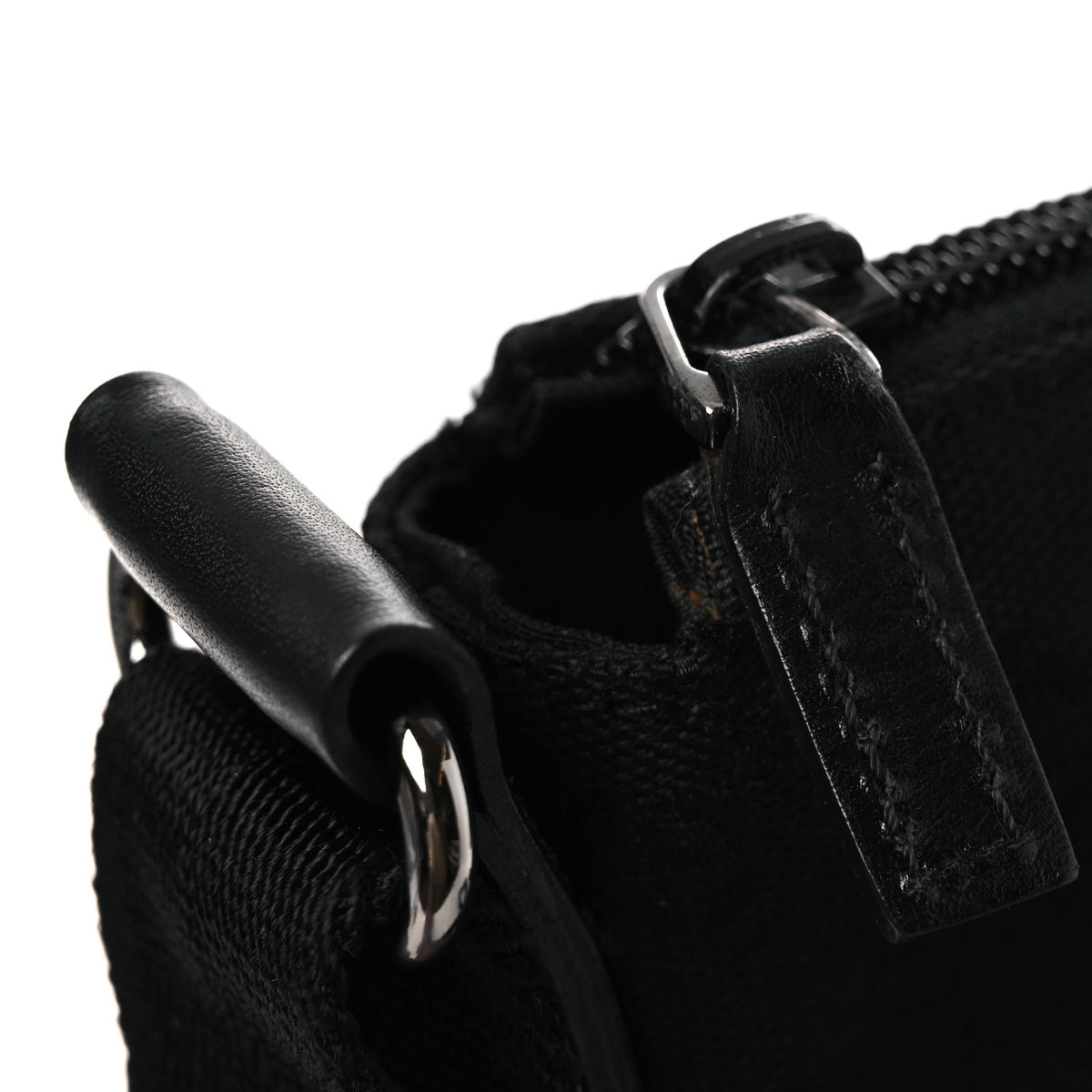 Gucci Monogram Calfskin Perforated Medium Flat Messenger Bag Black 11 of 14