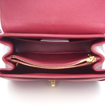Celine Grained Calfskin Small 16 Top Handle Bag Rasberry 4 of 8
