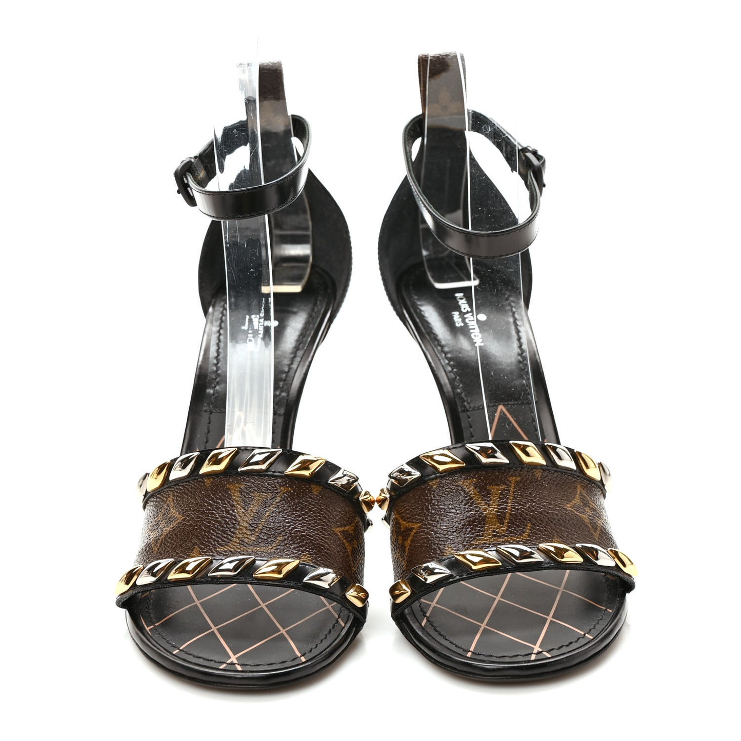 Calfskin Monogram Eldorado Sandals 37.5 Black