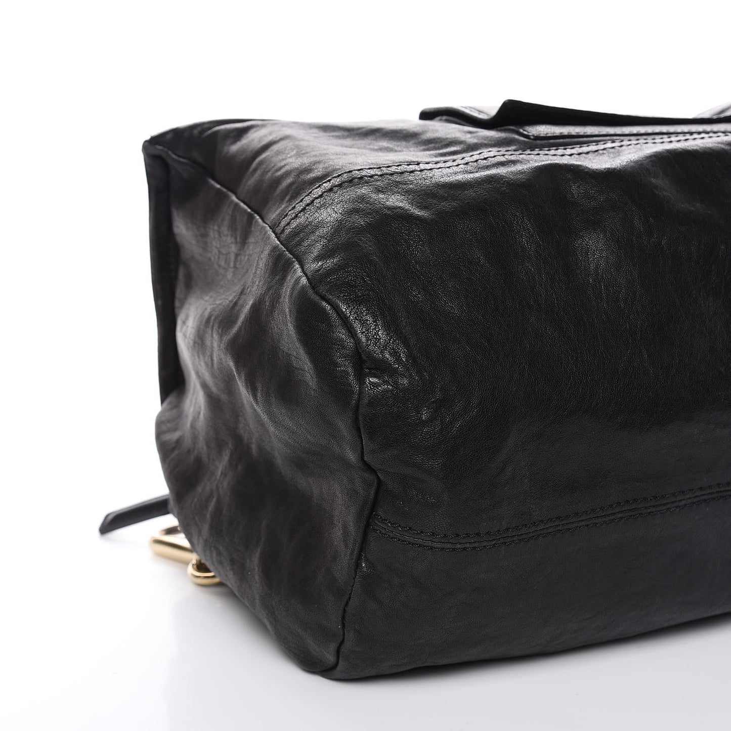 Washed Lambskin Large Studded Pandora Black
