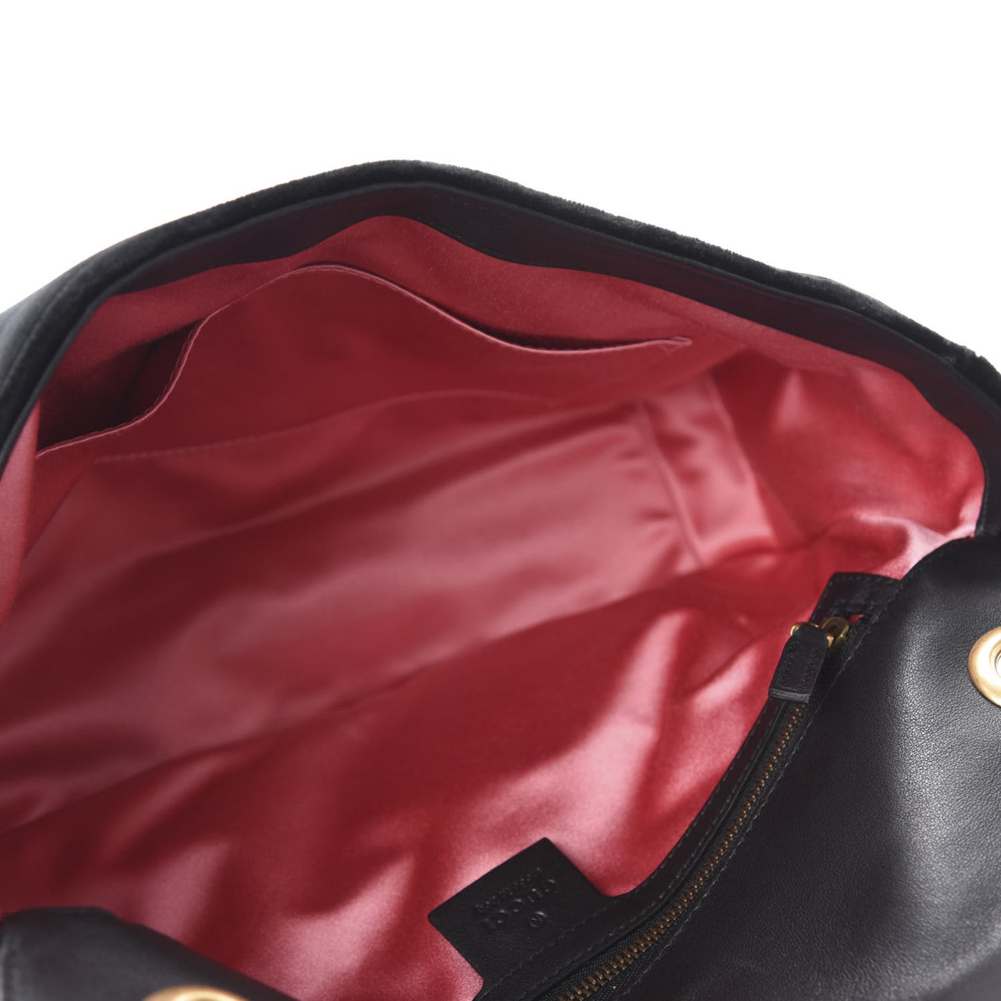 Velvet Matelasse Loved Embroidered Medium GG Marmont Shoulder Bag Black