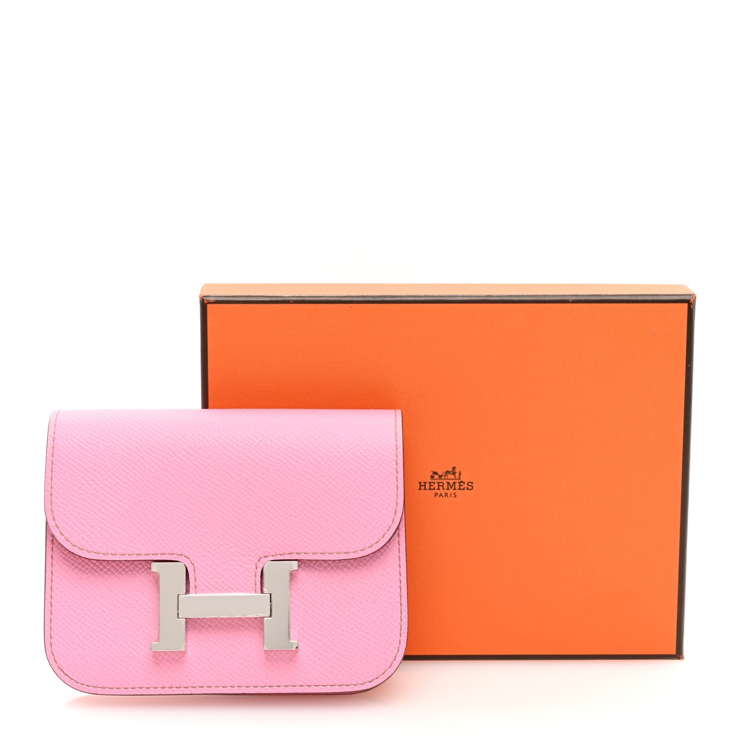 Hermes Epsom Constance Slim Wallet 5P Pink 9 of 9