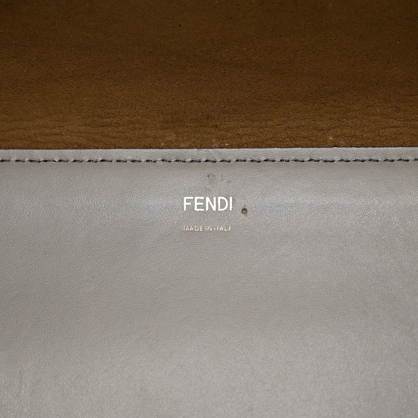 Vitello King Tamponato Plexiglass Logo Embossed Large Fendi Sunshine Shopper Tote Ghiaccio