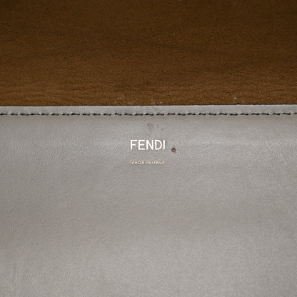 Fendi Vitello King Tamponato Plexiglass Logo Embossed Large Fendi Sunshine Shopper Tote Ghiaccio 6 of 15