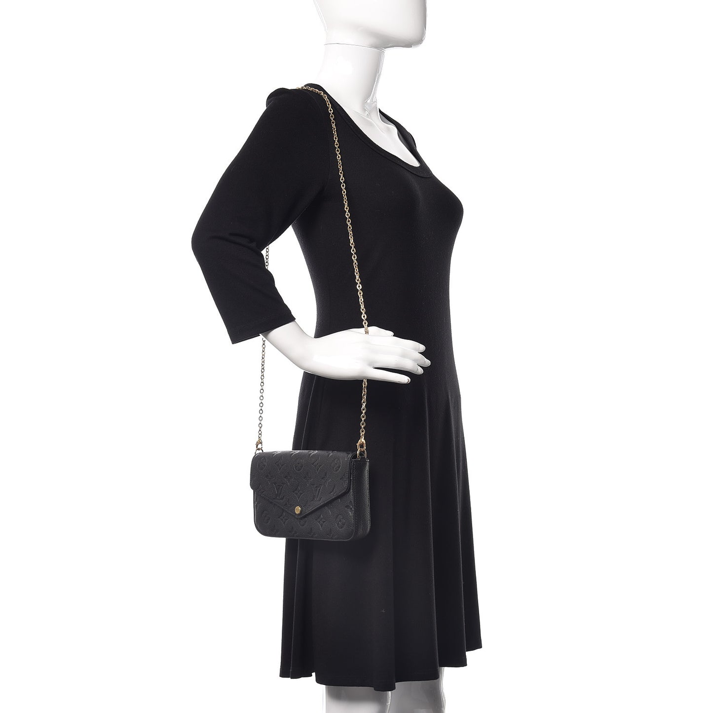 Empreinte Pochette Felicie Chain Wallet Black