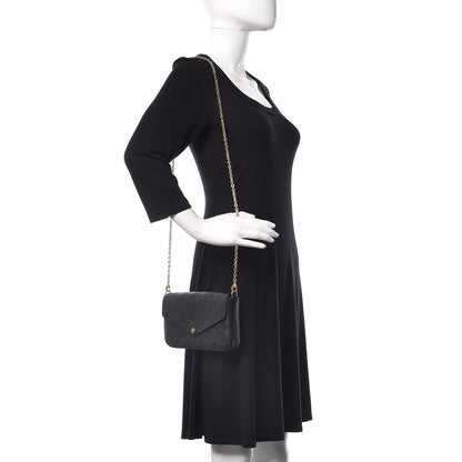 Louis Vuitton Empreinte Pochette Felicie Chain Wallet Black 2 of 12