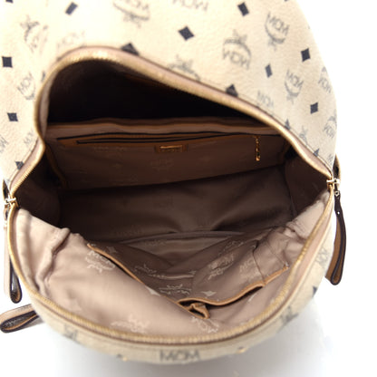 MCM Visetos Medium Studded Stark Backpack Beige 5 of 11