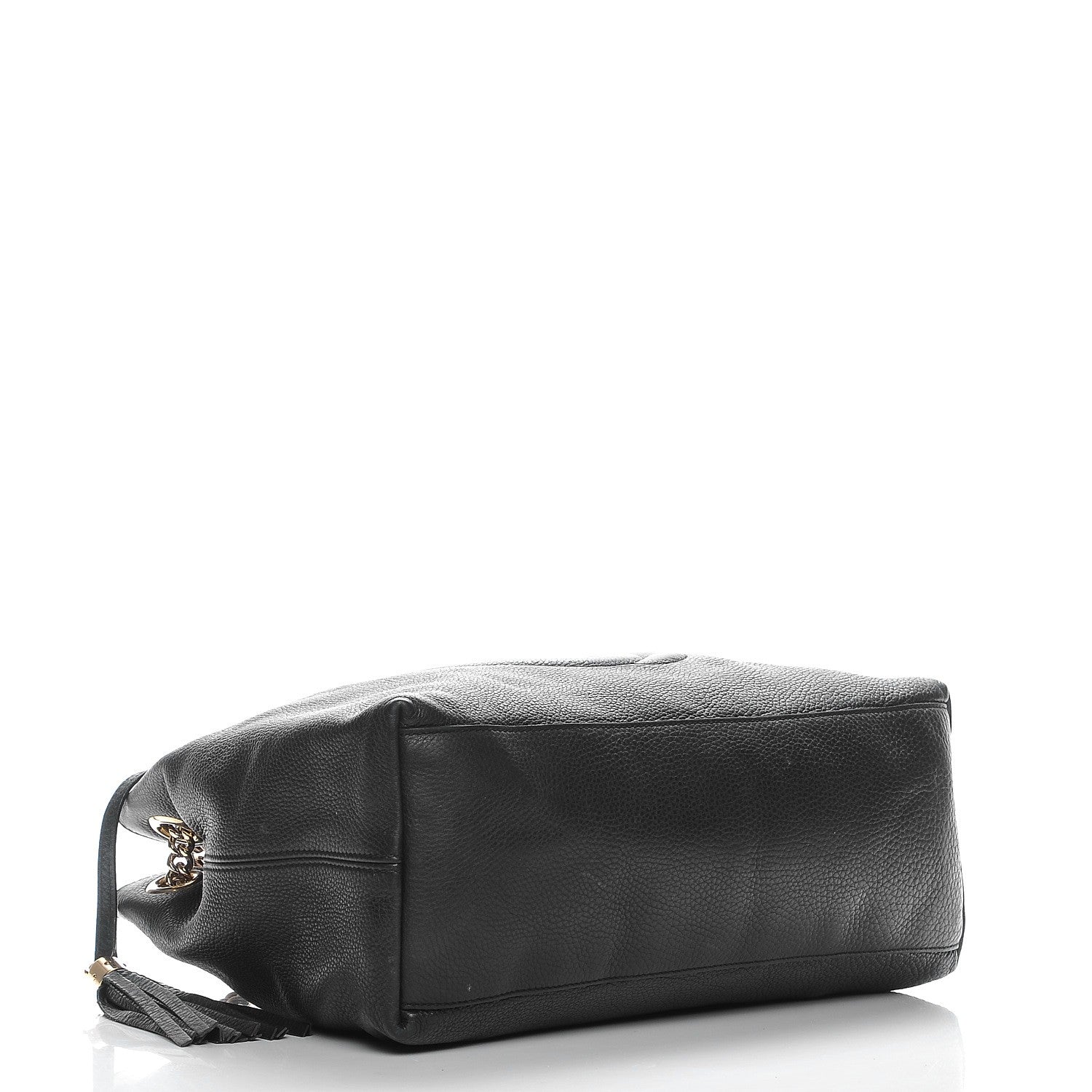 Gucci Pebbled Calfskin Medium Soho Chain Shoulder Bag Black 4 of 13