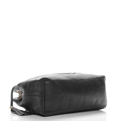 Gucci Pebbled Calfskin Medium Soho Chain Shoulder Bag Black 4 of 13