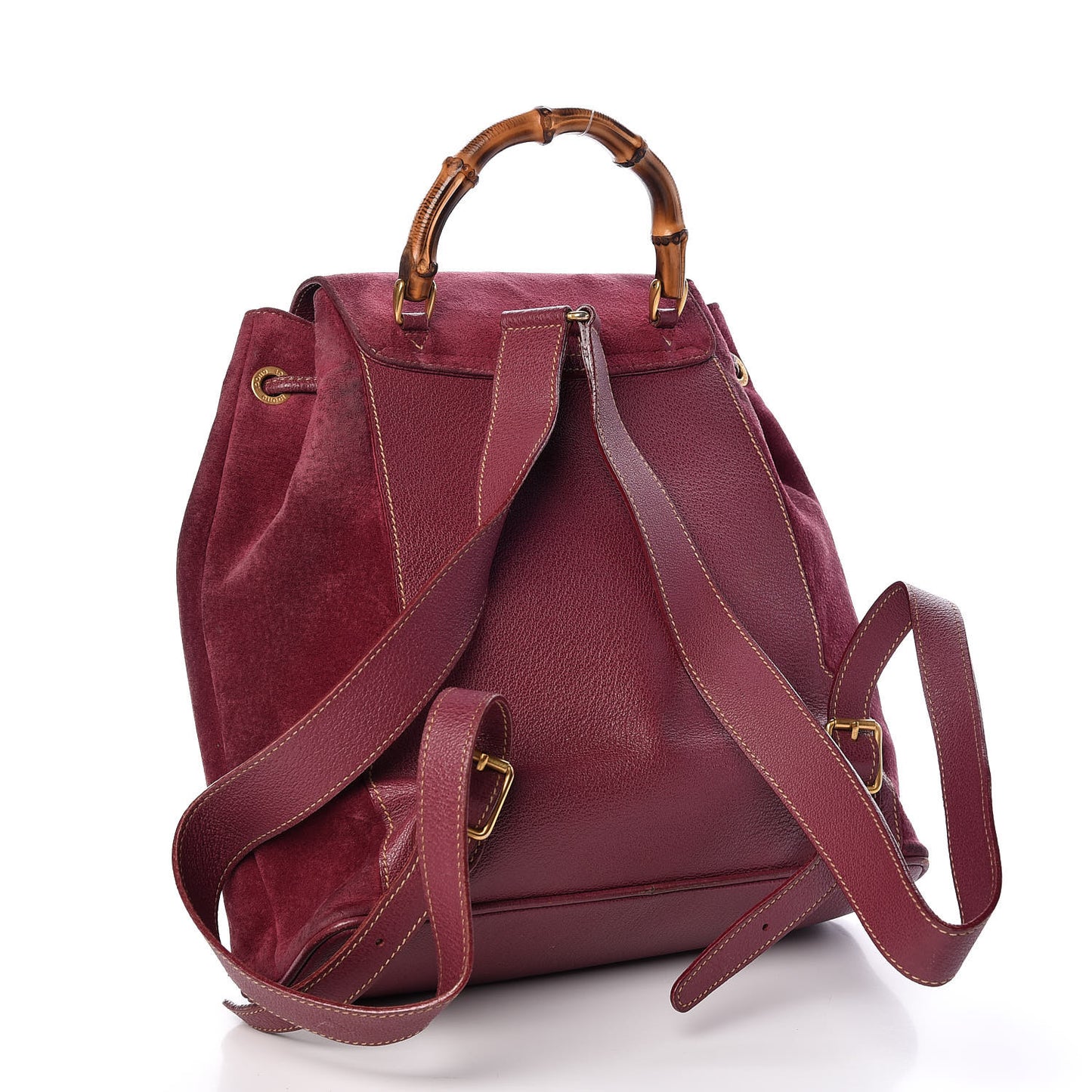 Suede Bamboo Backpack Purple
