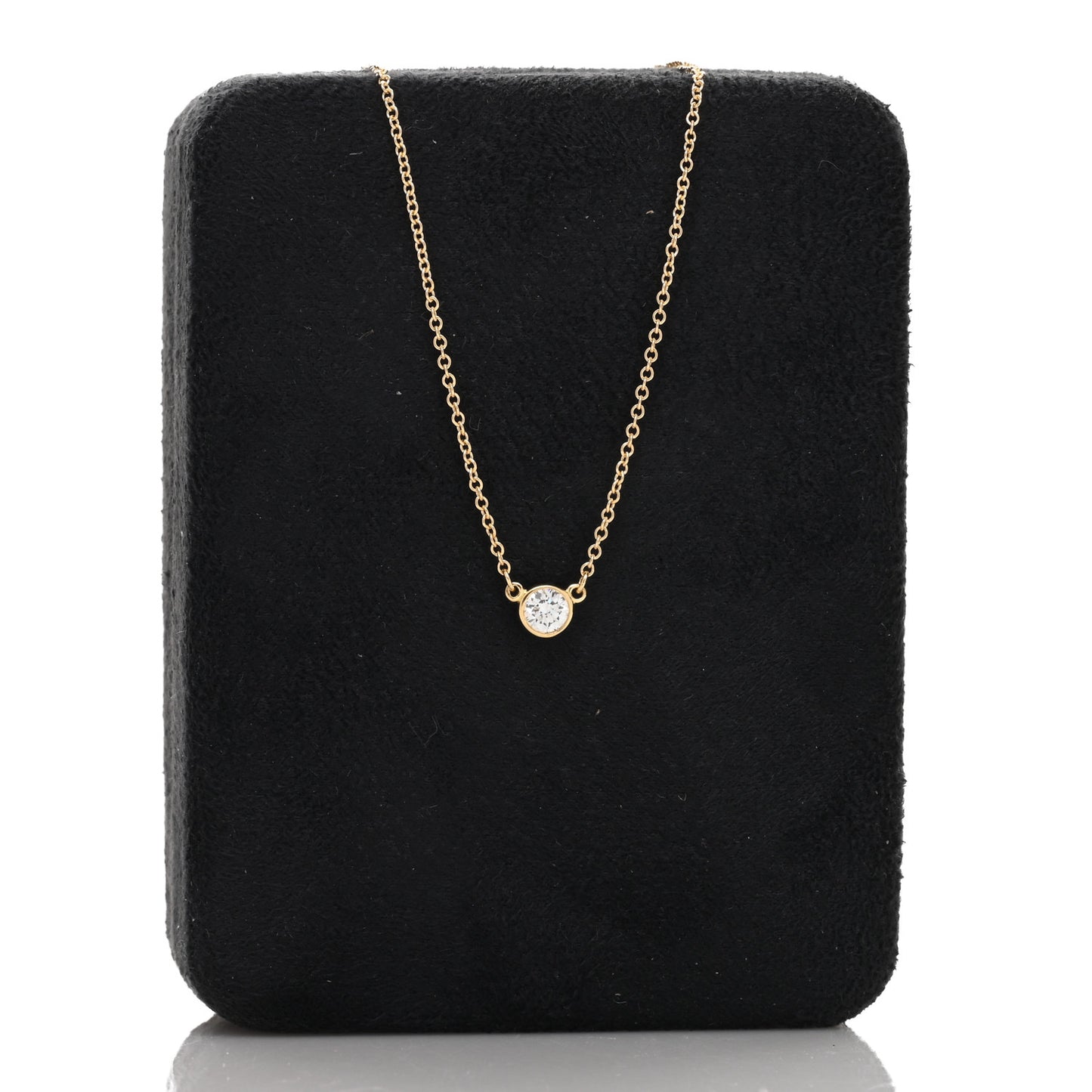 18K Yellow Gold Diamond .17ct Elsa Peretti Diamonds by the Yard Pendant Necklace