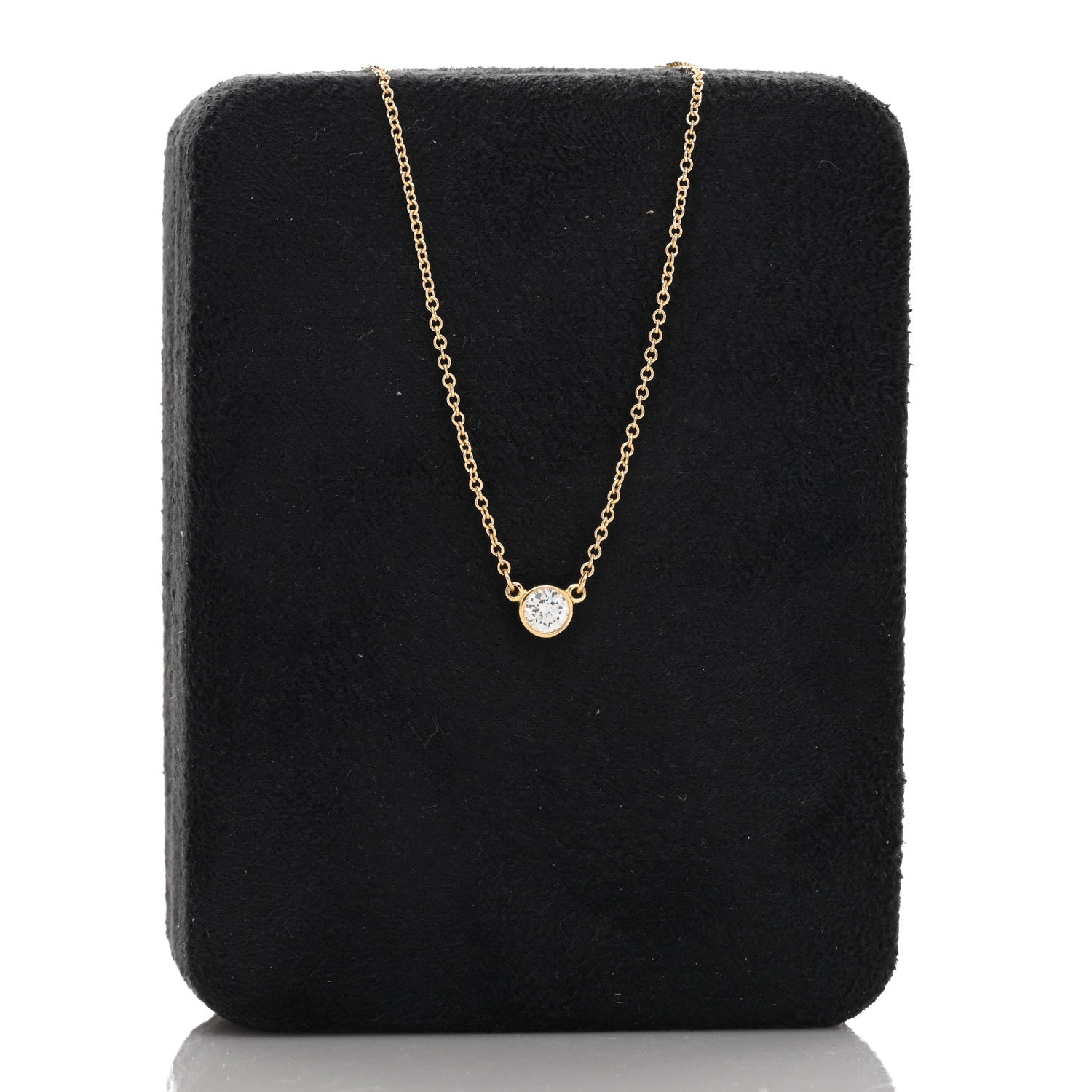 Tiffany 18K Yellow Gold Diamond .17ct Elsa Peretti Diamonds by the Yard Pendant Necklace 4 of 4
