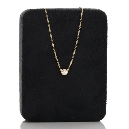 Tiffany 18K Yellow Gold Diamond .17ct Elsa Peretti Diamonds by the Yard Pendant Necklace 4 of 4