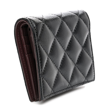 Chanel Caviar Quilted Compact Bifold Wallet Black 3 of 9