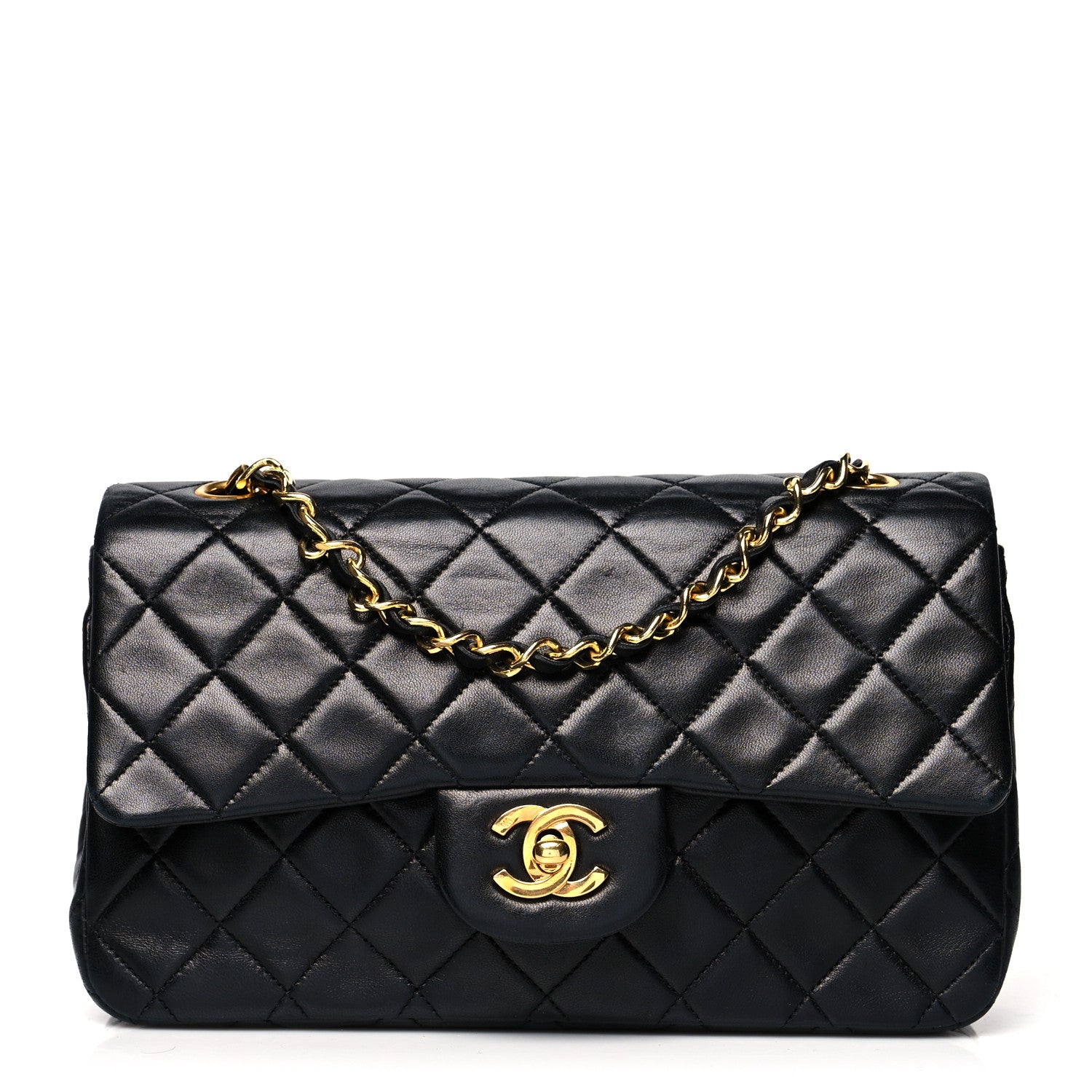 Chanel Lambskin Quilted Small Double Flap Black 1 of 14