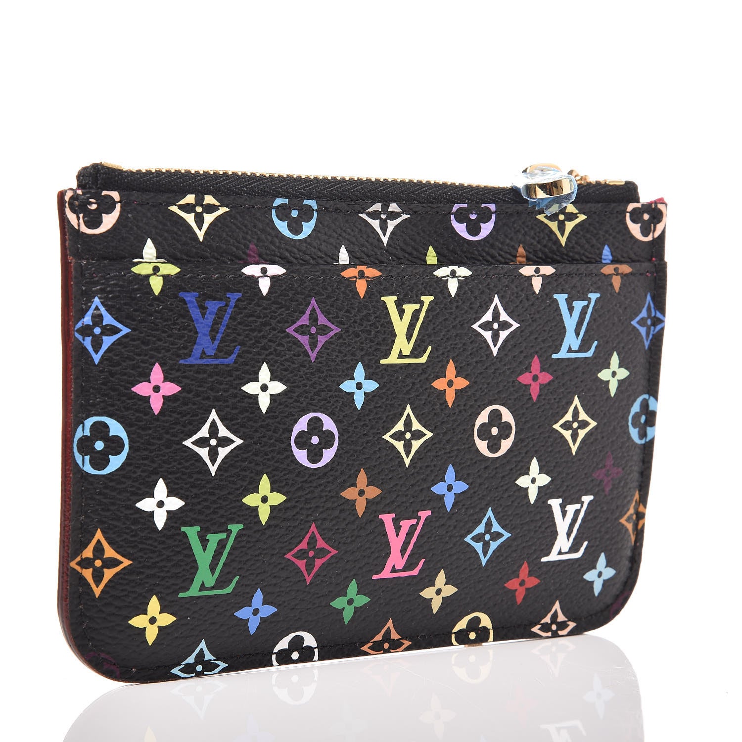 Louis Vuitton Monogram Multicolor Key Pouch Black Grenade 3 of 8