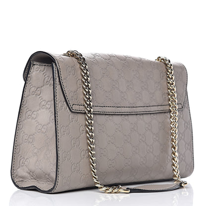 Gucci Soft Guccissima Medium Emily Chain Shoulder Bag Storm Grey 3 of 15