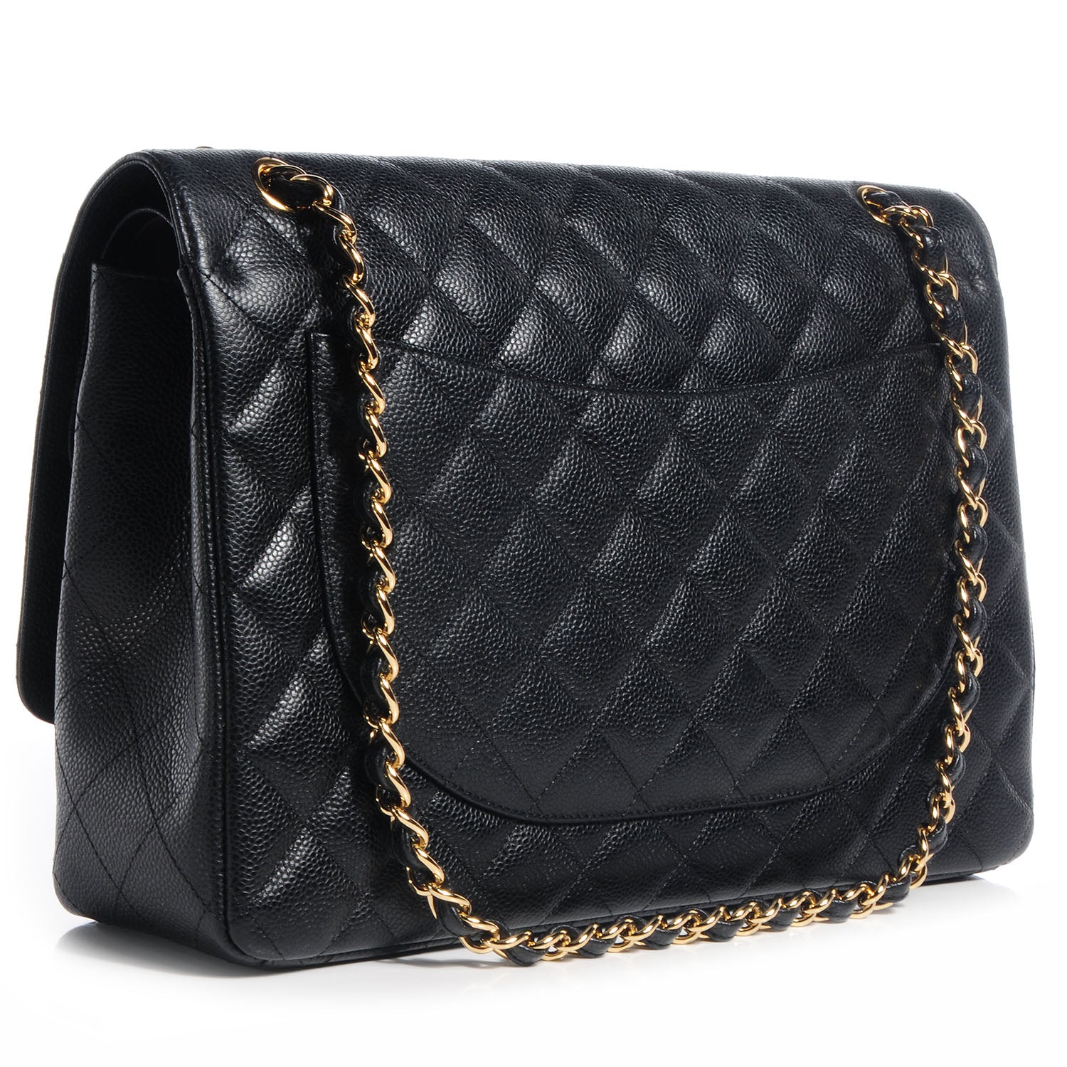 Chanel Caviar Quilted Maxi Double Flap Black 3 of 9