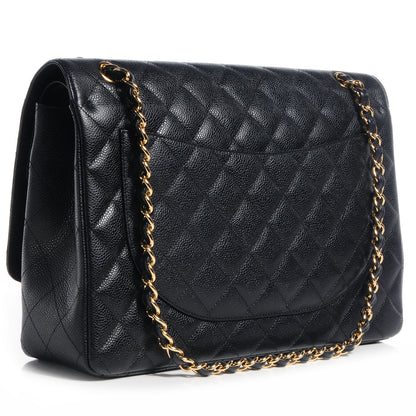 Chanel Caviar Quilted Maxi Double Flap Black 3 of 9