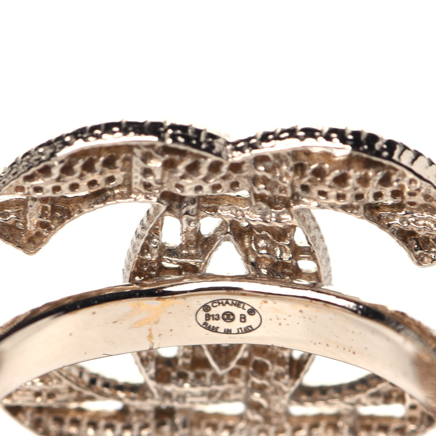 Chanel CC Logo Ring 6.75 Gold 4 of 5