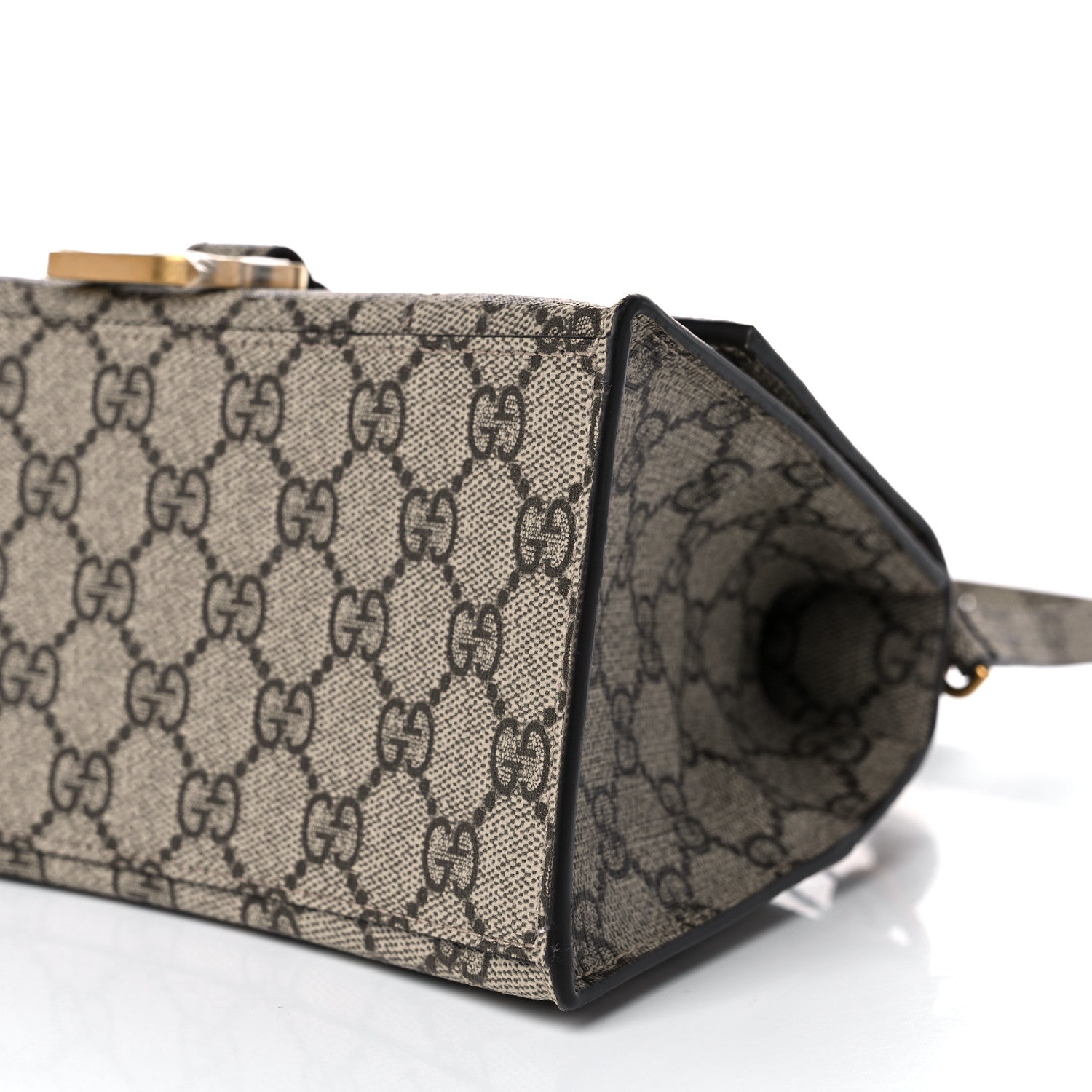 Balenciaga X GUCCI GG Supreme Monogram Small Hourglass Top Handle Bag Beige Ebony 9 of 10