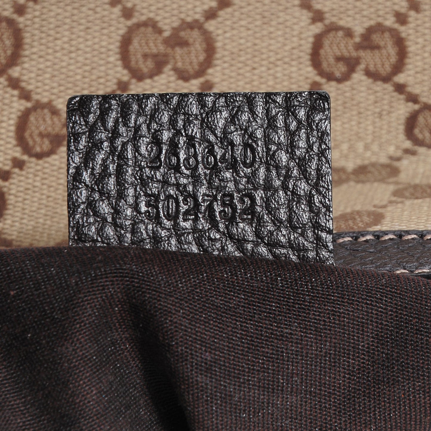 Crystal Monogram Abbey Zippered Tote Dark Brown