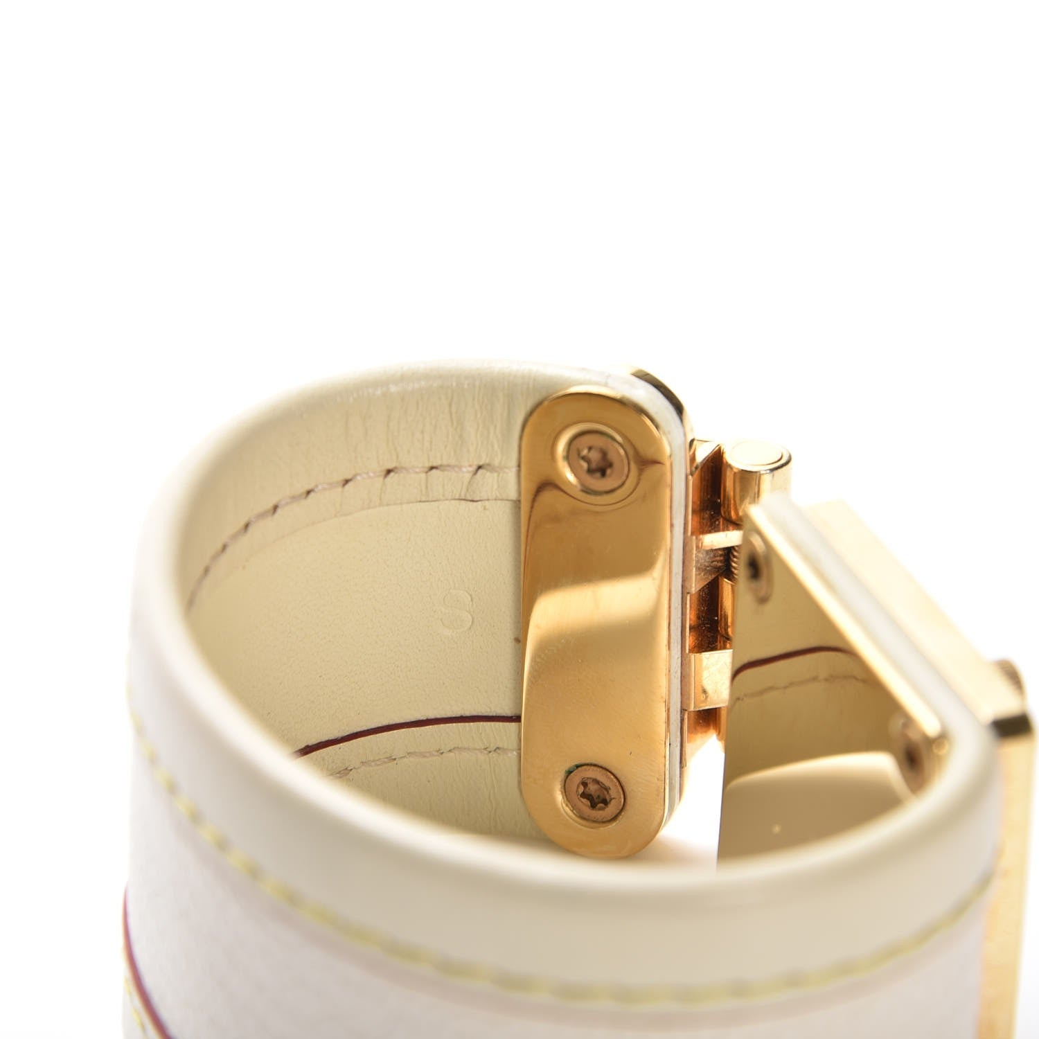 Louis Vuitton Chèvre Suhali S Lock Bracelet Small White 5 of 6