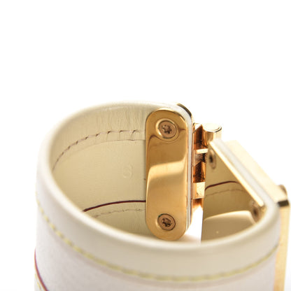 Louis Vuitton Chèvre Suhali S Lock Bracelet Small White 5 of 6