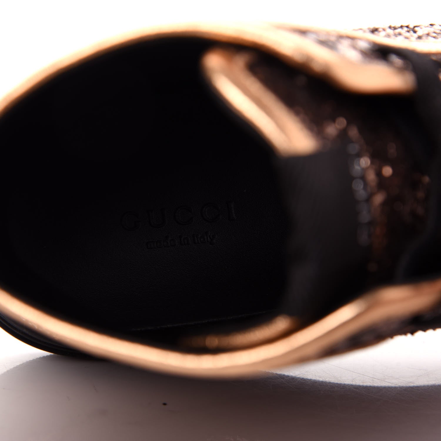 Gucci Nappa Glitter Galactica High Top Sneakers 38 Copper 8 of 11