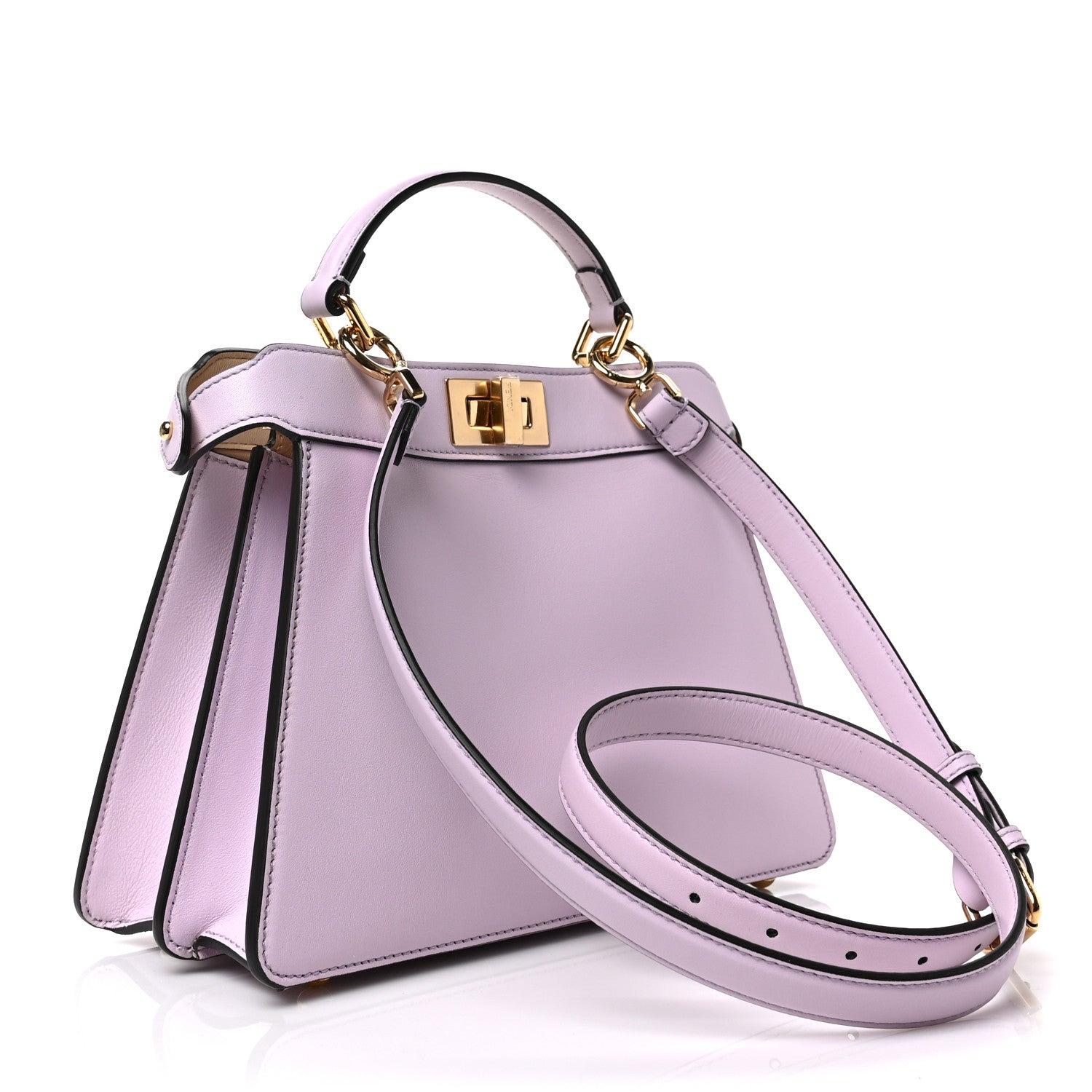 Fendi Vitello Seta Shiny Nappa Dancing Girls Inlay Small Peekaboo I SEE U Satchel Anemone Multicolor 5 of 17