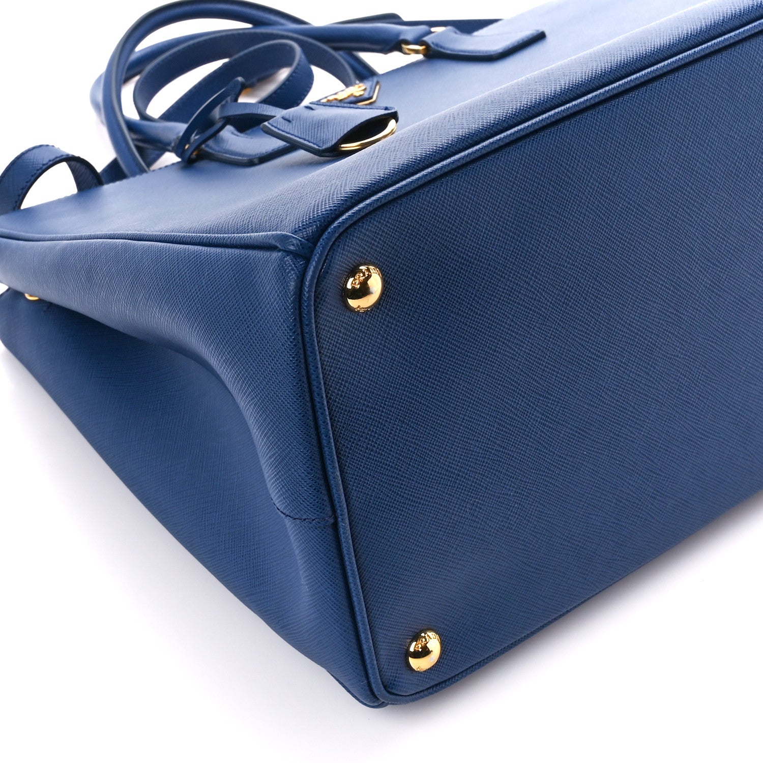 Prada Saffiano Lux Large Galleria Double Zip Tote Bluette 9 of 11