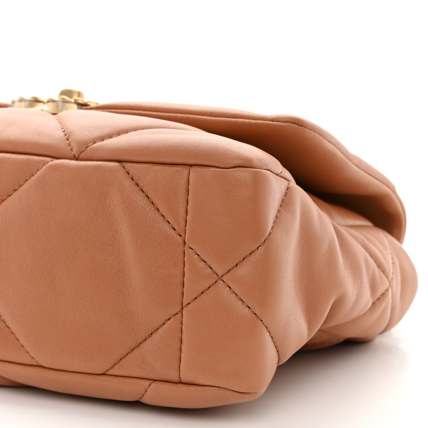 Lambskin Quilted Medium Chanel 19 Flap Brown