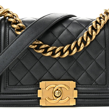 Chanel Lambskin Quilted Small Boy Flap Black 7 of 10
