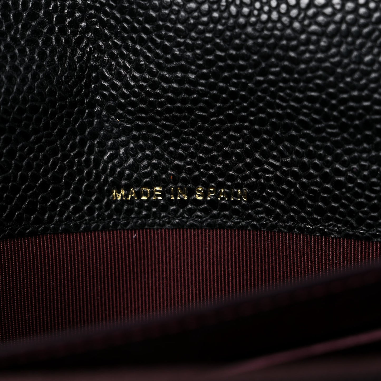 Caviar Quilted Large Gusset Flap Wallet Black