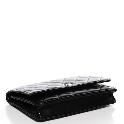 Chanel Lambskin Quilted Wallet On Chain WOC Black 4 of 10