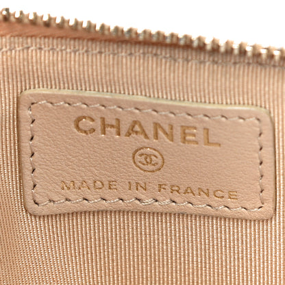 Chanel Iridescent Caviar Quilted Classic iPhone Pouch Dark Beige 6 of 10