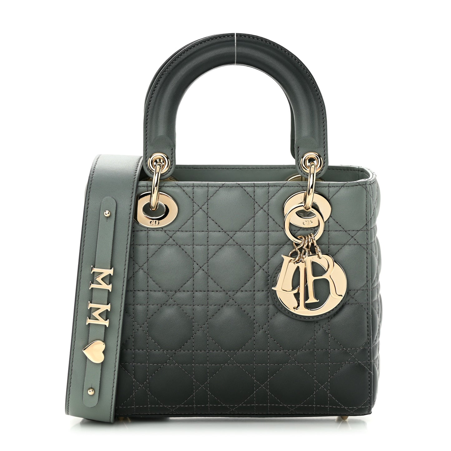 Lambskin Cannage Gradient Small My ABCDior Lady Dior Grey