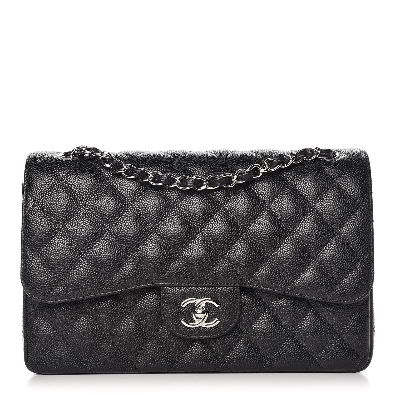 Chanel Caviar Quilted Jumbo Double Flap Black 1 of 9