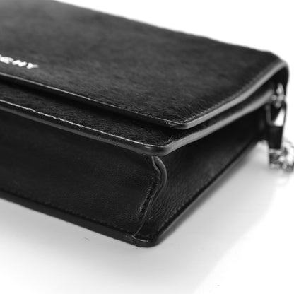 Givenchy Calf Hair Calfskin Pandora Chain Wallet Black 10 of 12