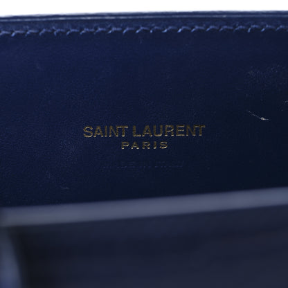 Saint Laurent Calfskin Crocodile Embossed Nano Sac De Jour Saphir 7 of 14
