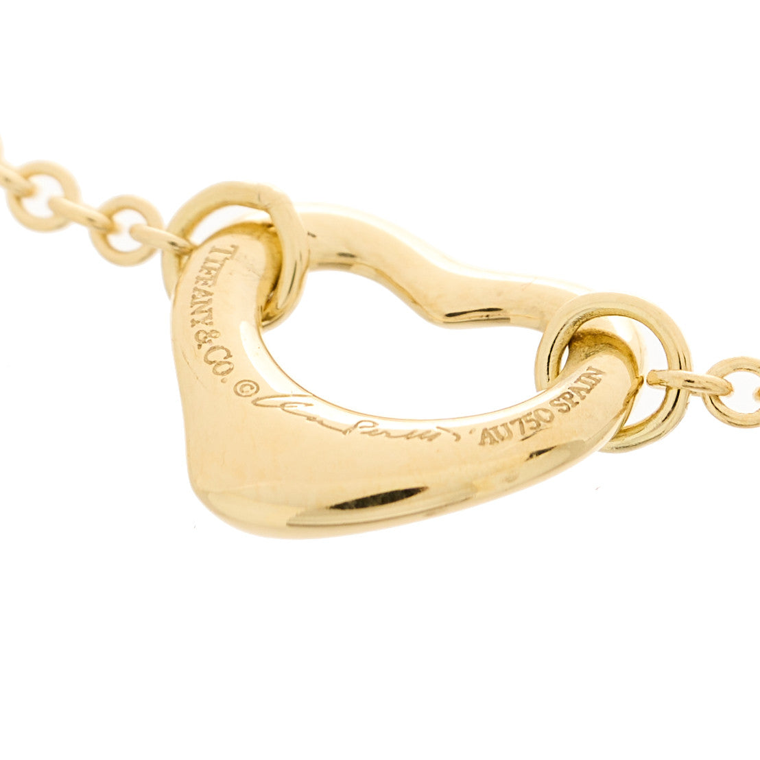 Tiffany 18K Yellow Gold Elsa Peretti 5 Open Heart Bracelet 3 of 4