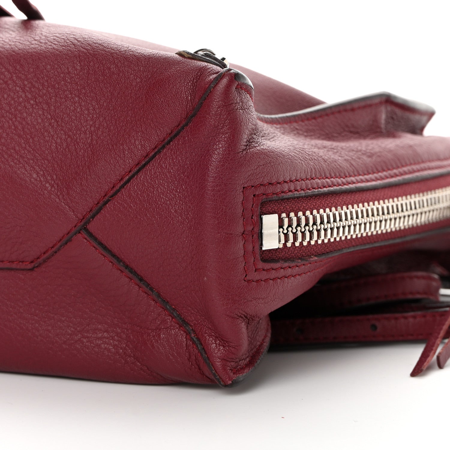 Balenciaga Veau Papier Mini A4 Zip Around Tote Rouge Aubergine 10 of 15