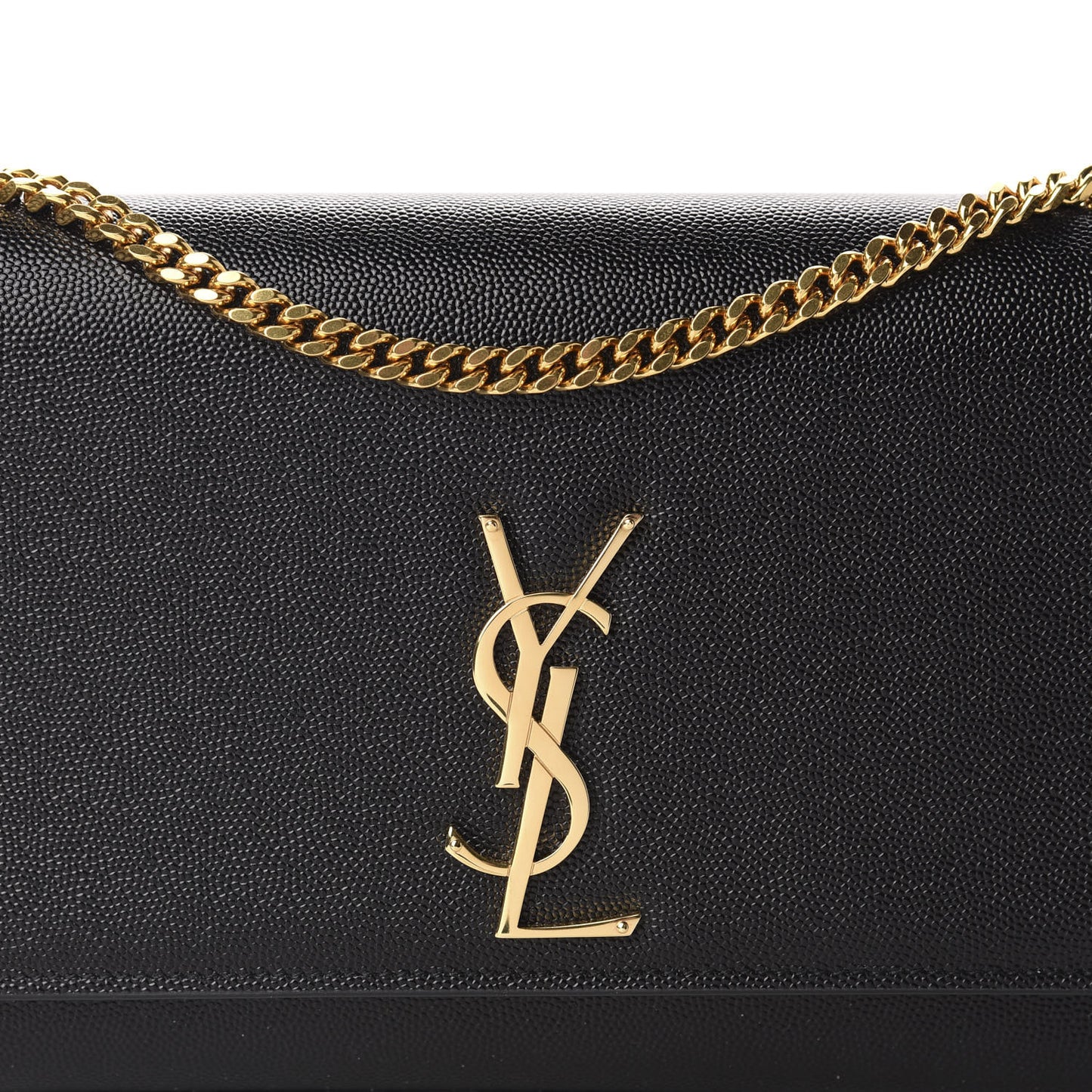 Grain De Poudre Medium Classic Monogram Kate Satchel Black