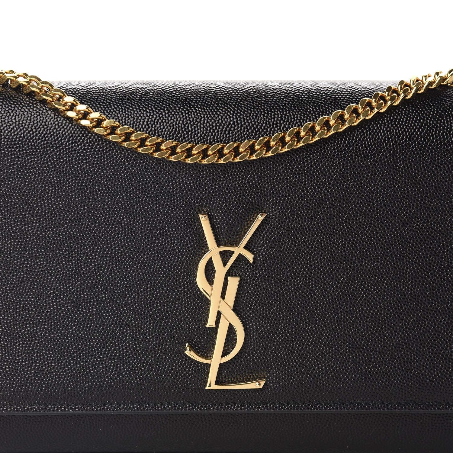 Saint Laurent Grain De Poudre Medium Classic Monogram Kate Satchel Black 11 of 11