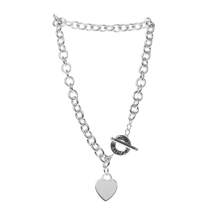 Tiffany Sterling Silver Heart Tag Toggle Necklace 3 of 4