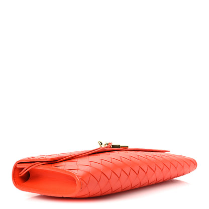 Bottega Veneta Nappa Intrecciato Long Andiamo Top Handle Clutch Orange 4 of 10