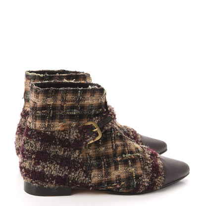 Chanel Tweed Pointed Toe CC Short Boots 36.5 Multicolor 4 of 9